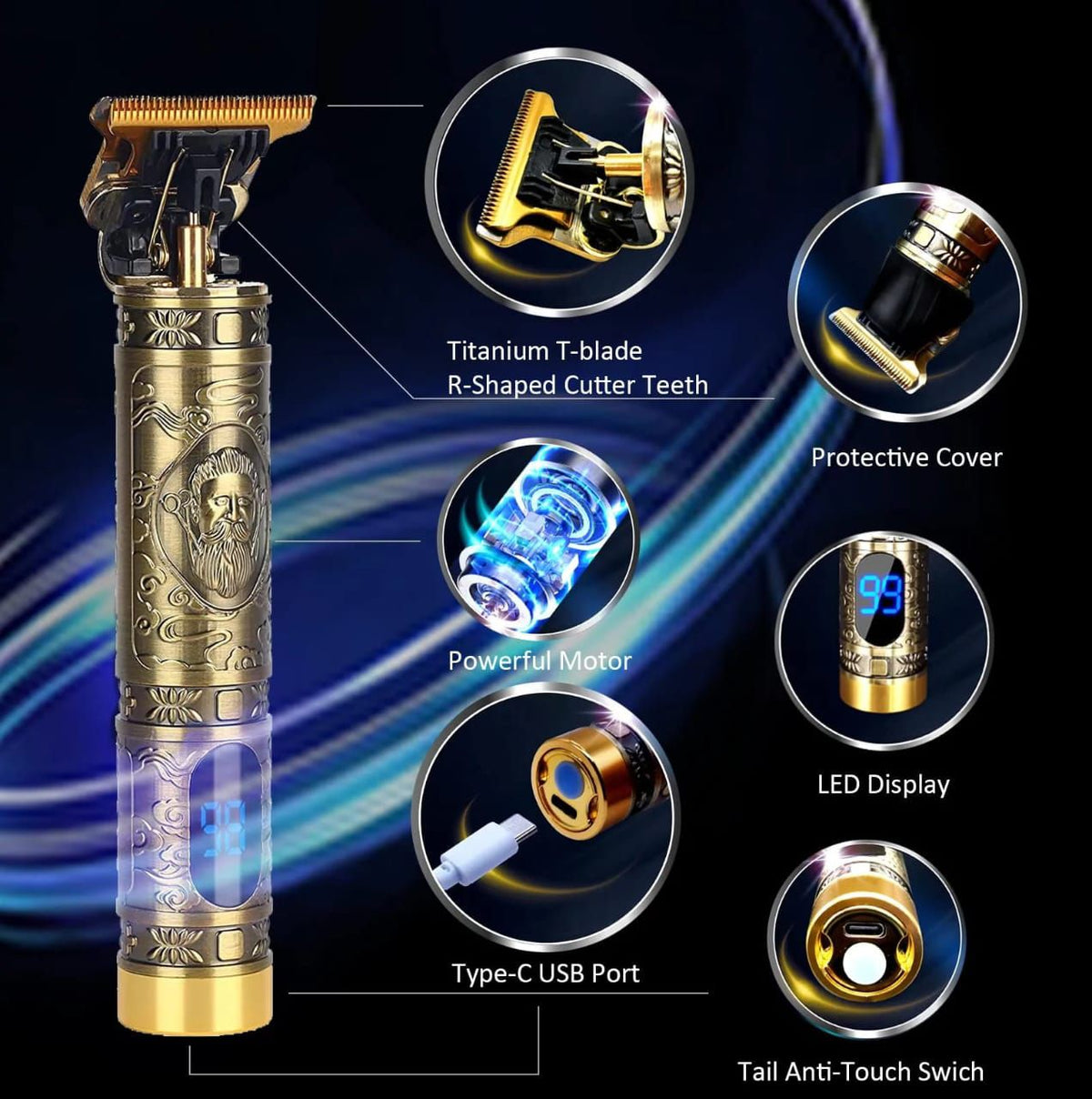 Professional Cordless Hair & Beard Trimmer