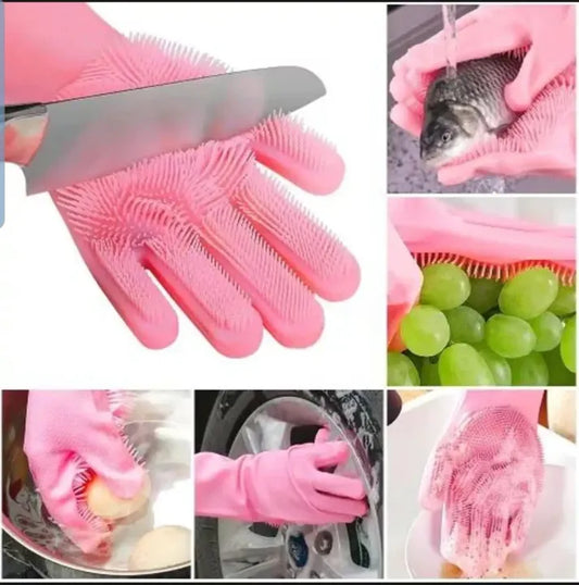 2pcs – Silicone Washing Gloves