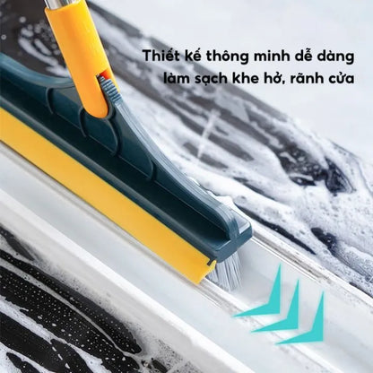 2-in-1 Floor Cleaning Broom Wiper